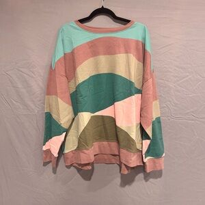 Ascend Multicolor Striped Sweatshirt